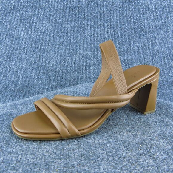 Caslon Lenynn Women Slide Sandal Shoes Brown Leather Size 8.5‎ Medium - Picture 1 of 9